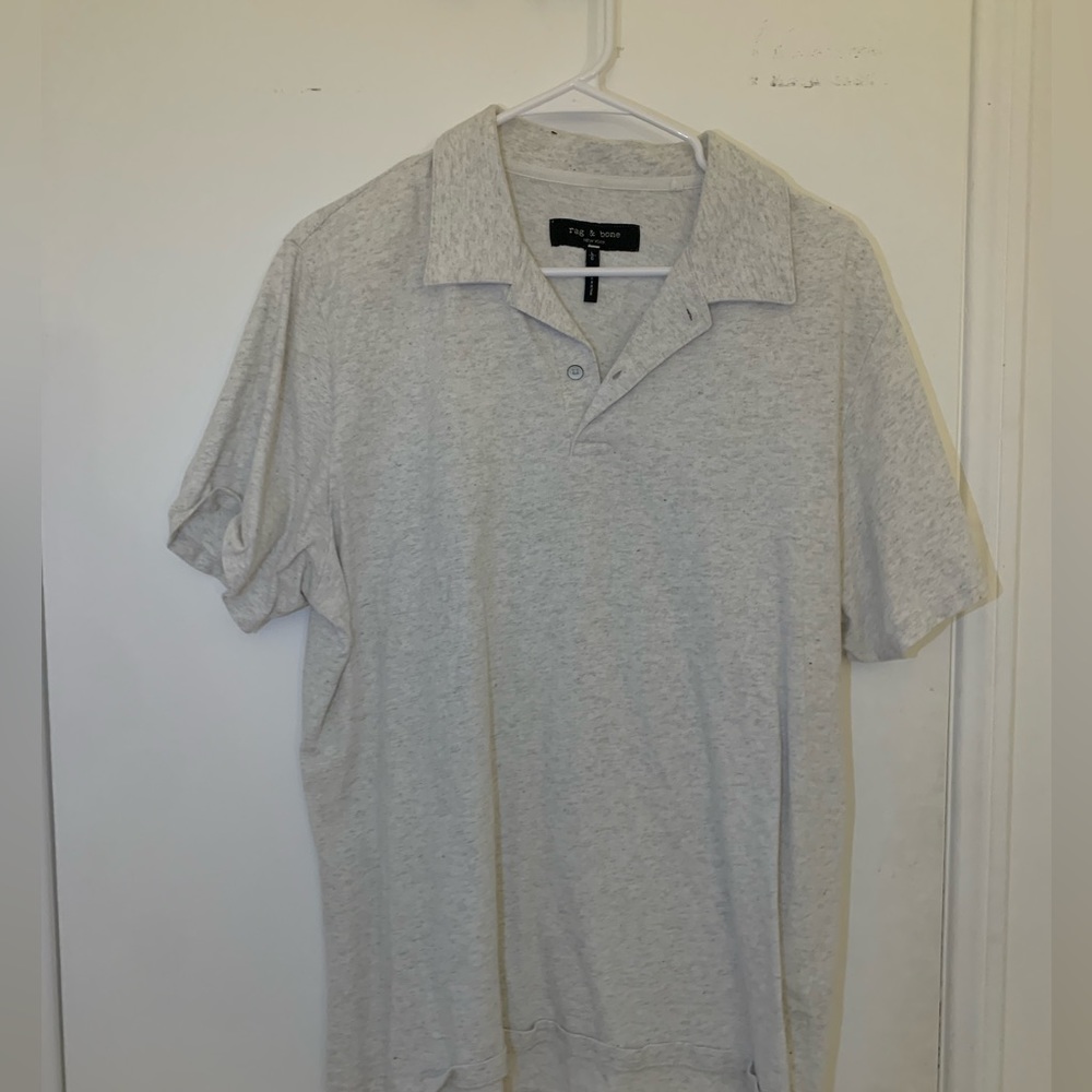 Rag & Bone Grey collard short sleeve shirt